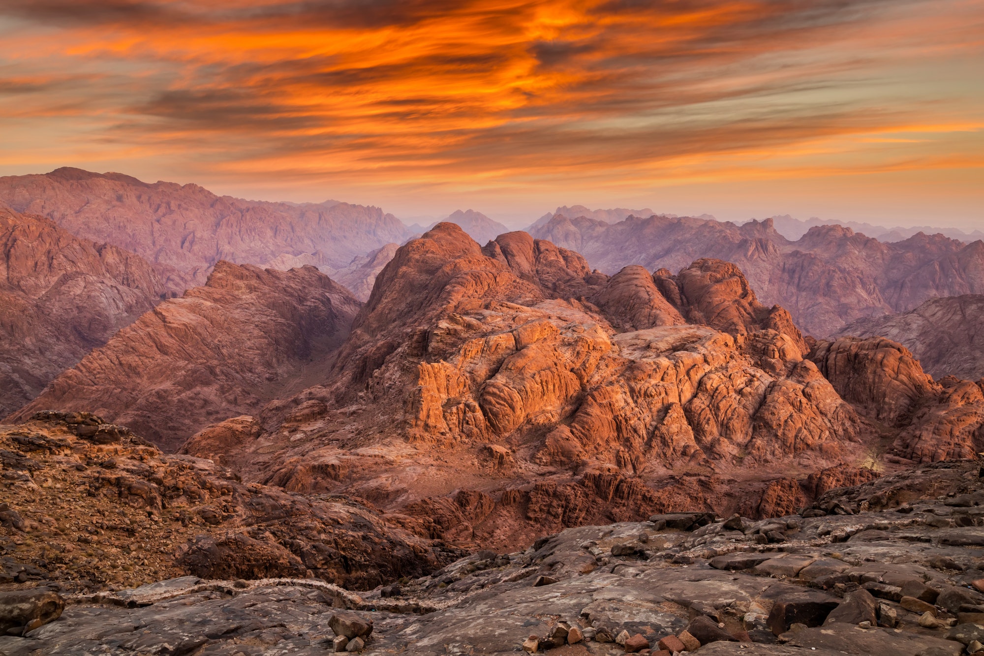 {"en":"view from mount sinai at sunrise beautiful mountain"}