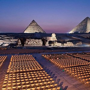 Sound and light show at Giza pyramids